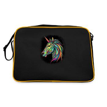 Bday Geek Awesome Unicorns Citation Licorne drôle - Sac Retro - noir/or - Dos