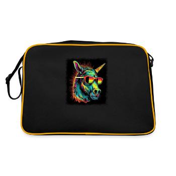 citation farting licorne blagues corn génial - Sac Retro - noir/or - Dos