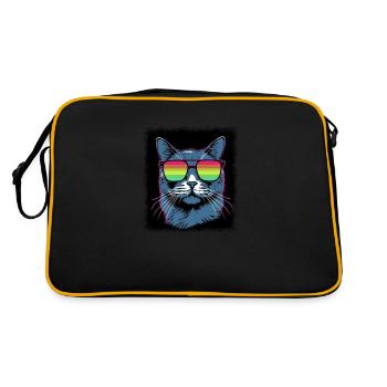 fun statement present idea birthday present idea - Retro Bag - black/gold - Back