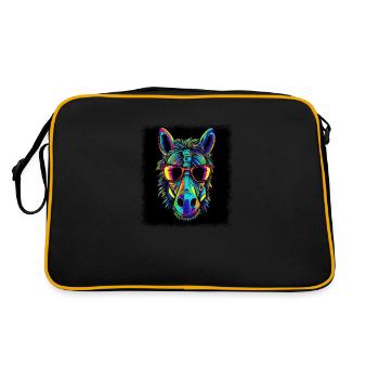 horse sayings birthday cool statement joke - Retro Bag - black/gold - Back