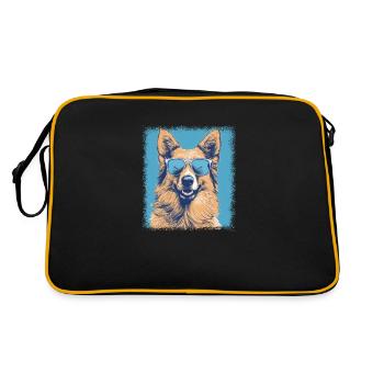 lover beagle dog gift beagle dog mammal dogwalking - Retro Bag - black/gold - Back