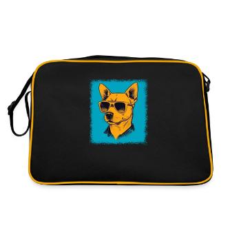 dogwalking birthday mammal quote geek jokes - Retro Bag - black/gold - Back