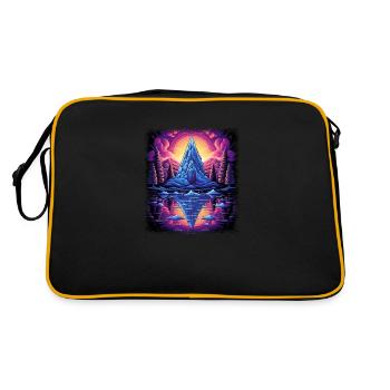 peace movement disarmament counterculture peace - Retro Bag - black/gold - Back