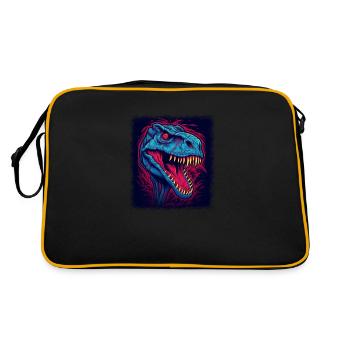 Angry Face Green Birthday Present Idea 2004 - Retro Bag - black/gold - Back