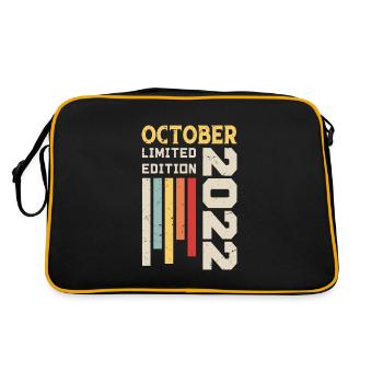 Oktober 2022 - Oktober 2022 Geburtstagsgeschenk - Retro Tasche - Schwarz/Gold - Hinten
