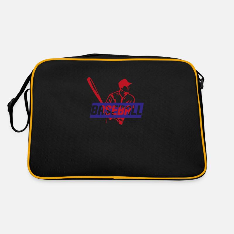 baseball - Borsa retrò - nero/oro