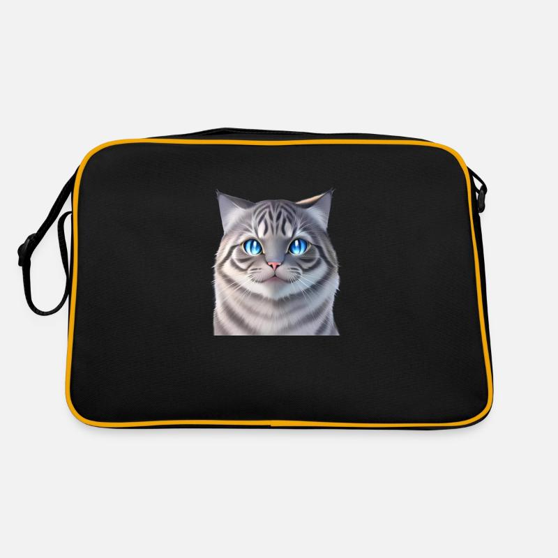 Die Weiße Katze Retro Tasche