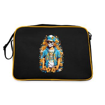 Crâne de sucre - Sac Retro - noir/or - Dos