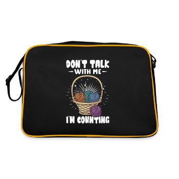 Don't talk with me I'm counting - Retro Tasche - Schwarz/Gold - Hinten