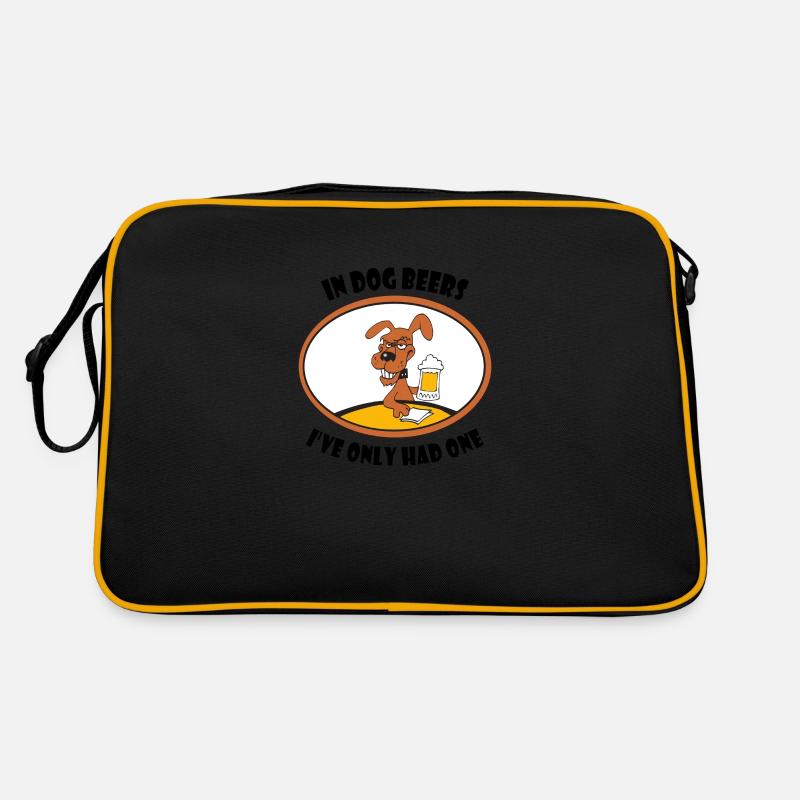 Beer Drinking Dog Beers Retro Bag