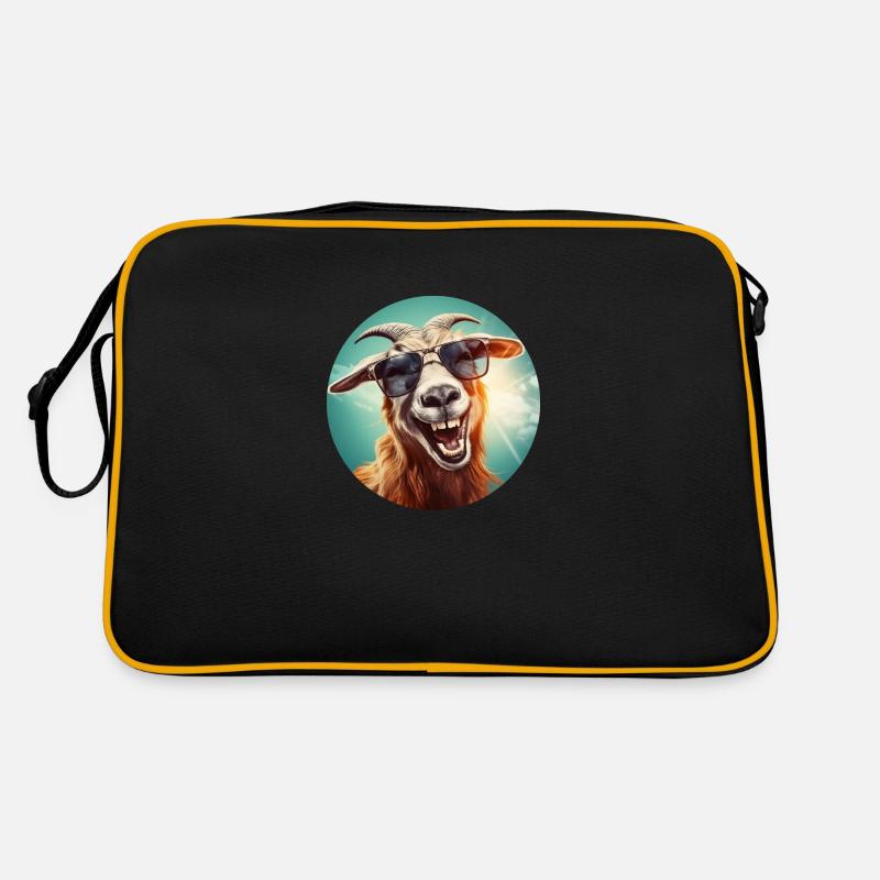 Chèvre avec beaucoup de joie de vivre Sac Retro