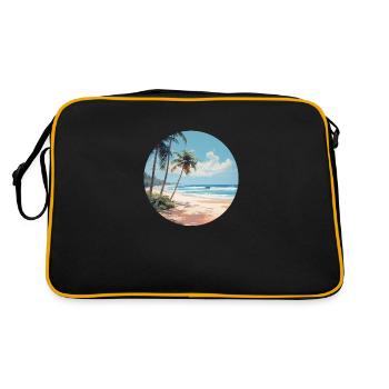 Discover the sunny side of the beach feeling - Retro Bag - black/gold - Back