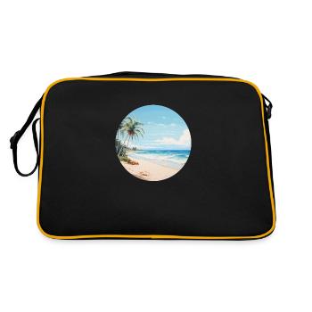 Ambiance de plage tropicale - pour tous les adorateurs du soleil - Sac Retro - noir/or - Dos
