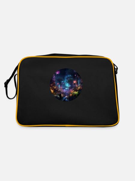 Néons dans la jungle : découvrez la jungle - Sac Retro - noir/or - Dos