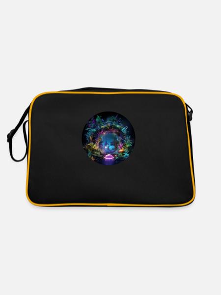 Aventures dans la jungle brillante: Neon Jungle Explore - Sac Retro - noir/or - Dos
