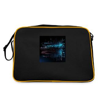 Digitales Abenteuer: Virtuelle Realität - Retro Tasche - Schwarz/Gold - Hinten
