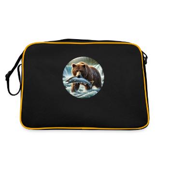 Grizzli - Sac Retro - noir/or - Dos