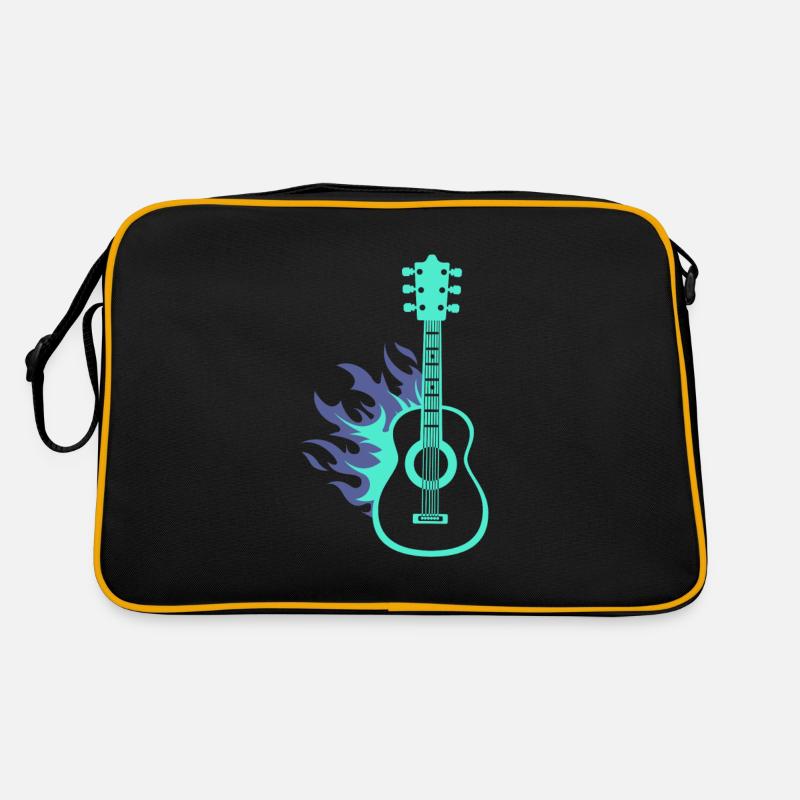 Gitarre - Retro Tasche - Schwarz/Gold