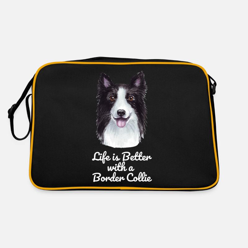 Border Collie Retro Tasche