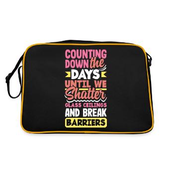 We shatter glass ceilings and break barriers - Retro Bag - black/gold - Back