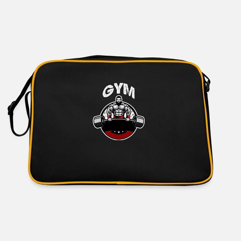 GYM - Retro Tasche - Schwarz/Gold