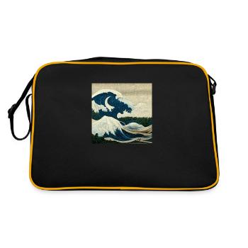 The Great Wave - Retro Bag - black/gold - Back