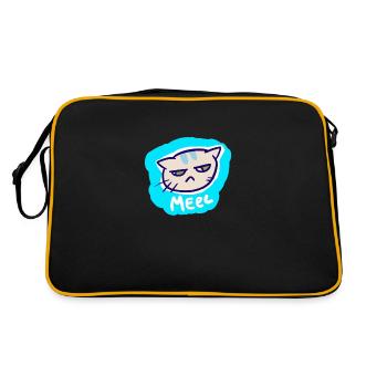 What's wrong with this cat? - Retro Bag - black/gold - Back
