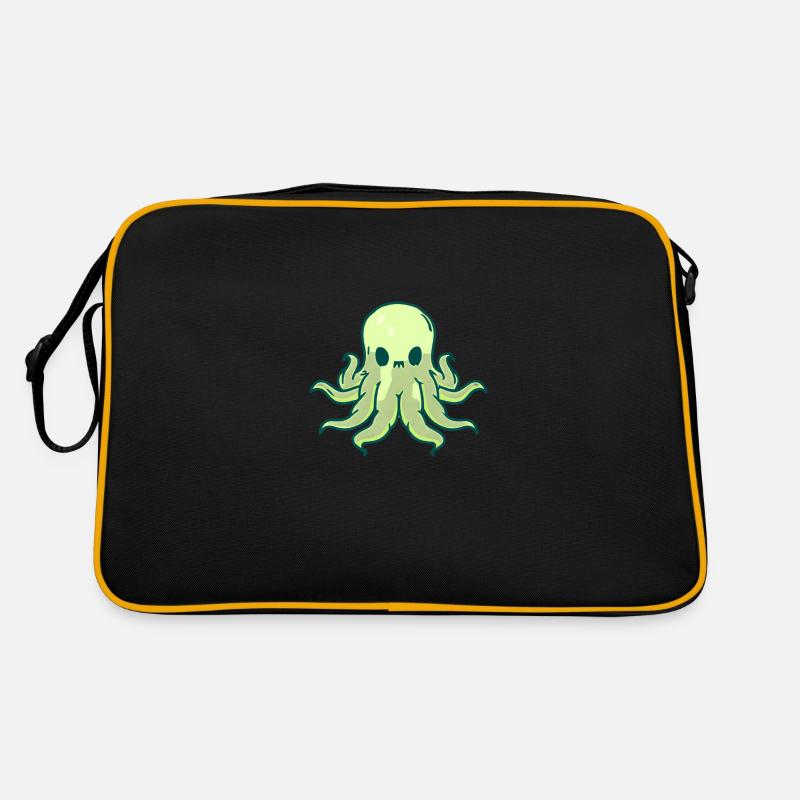Kawaii Cthulhu - Retro Tasche - Schwarz/Gold