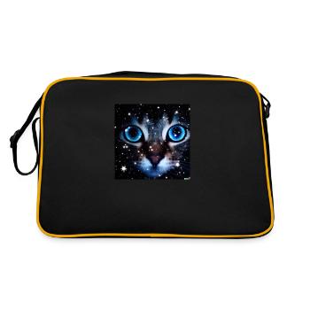 chat aux grands yeux - Sac Retro - noir/or - Dos