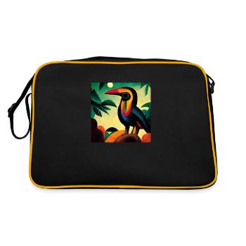 Toucan parrot - Retro Bag - black/gold - Back