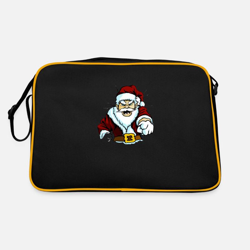 Weihnachtsmann - Retro Tasche - Schwarz/Gold