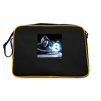cyber attack - Retro Tasche - Schwarz/Gold - Hinten