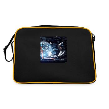 cyber attack - Retro Tasche - Schwarz/Gold - Hinten