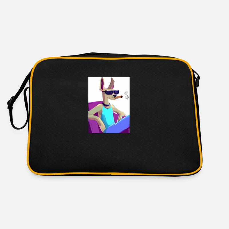 smoking Dog Retro Tasche