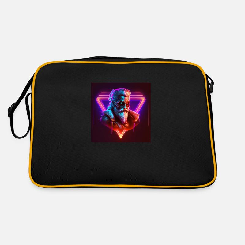Cooler Weihnachtsmann - Retro Tasche - Schwarz/Gold