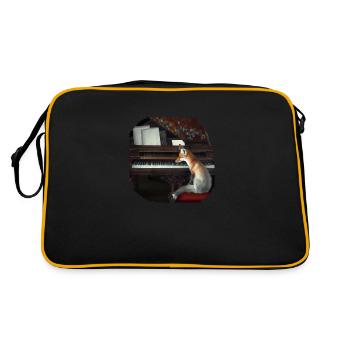 Fox au piano - Sac Retro - noir/or - Dos