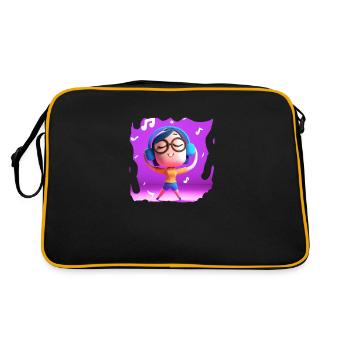 ILLUSTRATION MUSICALE AMUSANTE 6 - Sac Retro - noir/or - Dos