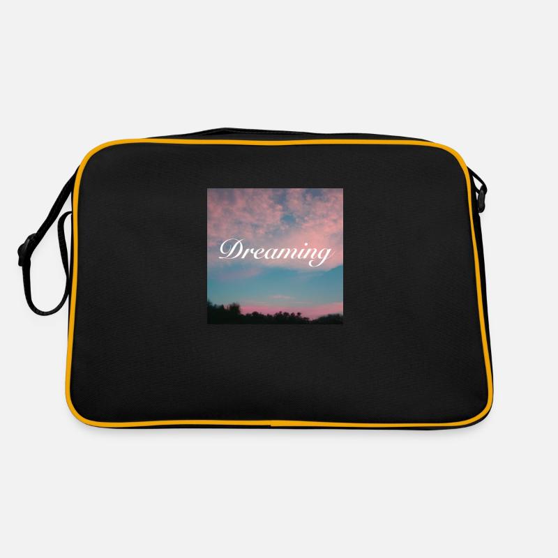 Dreaming between clouds - Retro Tasche - Schwarz/Gold