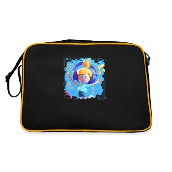 FUNNY MUSIC 3 - Retro Bag - black/gold - Back