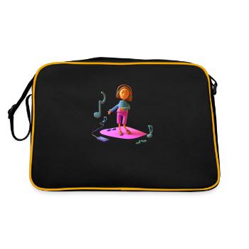 FUNNY MUSIC 013 - Retro Bag - black/gold - Back