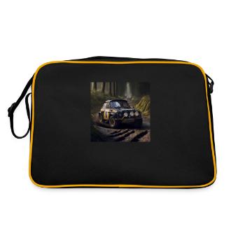 Voiture de rallye chemin de terre - Sac Retro - noir/or - Dos