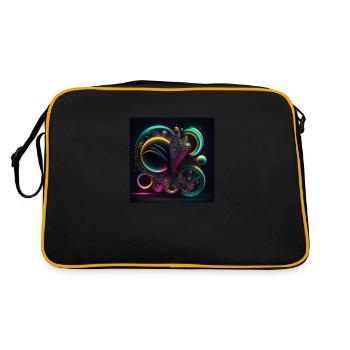 Abstract Neon Art1 - Sac Retro - noir/or - Dos