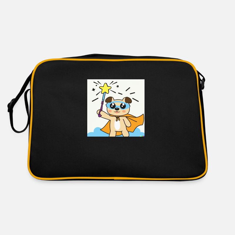 Super chien mignon avec baguette magique pour petits et grands Sac Retro