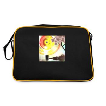 JD Star Artwork No.1 - Retro Tasche - Schwarz/Gold - Hinten
