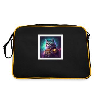 The ruler of the Galaxy is a cat - Retro Bag - black/gold - Back