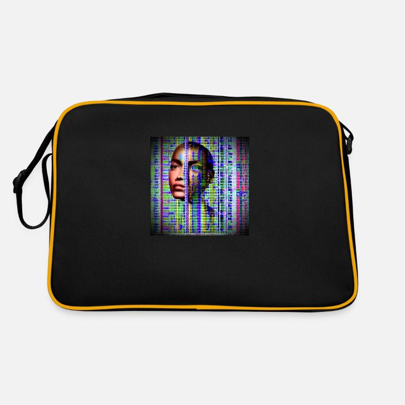 Künstliche Intelligenz - Retro Tasche - Schwarz/Gold
