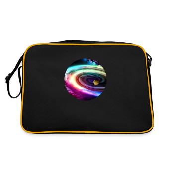 Galaxy Digital Art - Sac Retro - noir/or - Dos