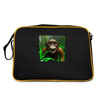 Singe qui rit dans la jungle - Sac Retro - noir/or - Dos