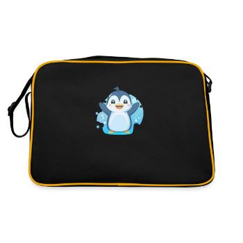 Pingouin mignon - Sac Retro - noir/or - Dos