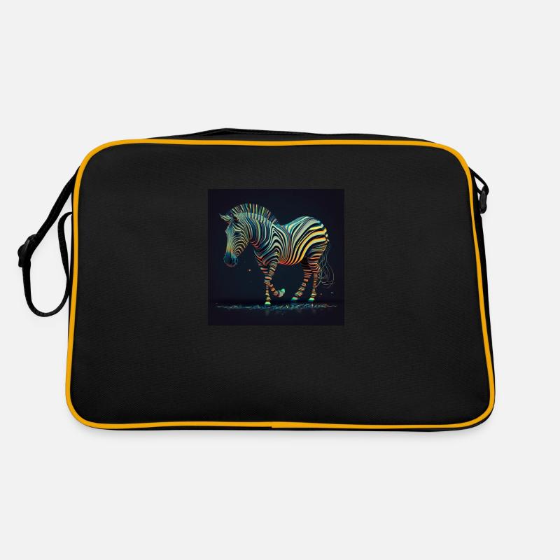 Colored zebra, unique design Retro Bag